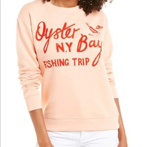 J. Crew Peach Sweatshirt with Red Print